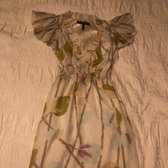 BCBG MAXAZRIA FLORAL DRESS X-SMALL PASTELS - Picture 2 of 8